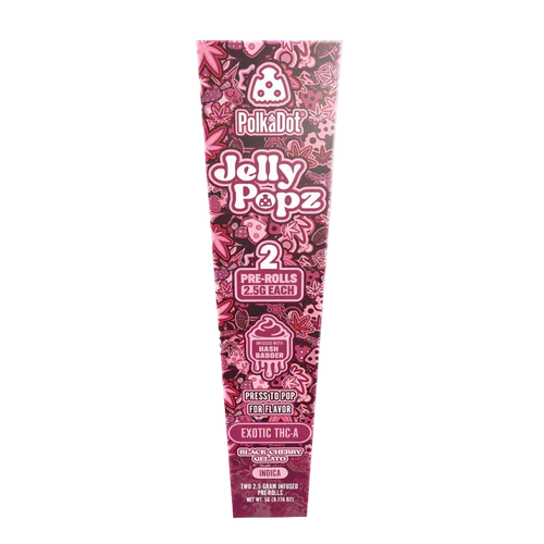 Black Cherry Gelato | Indica | 2.5g Jelly Popz Exotic THC-A Pre-Rolls