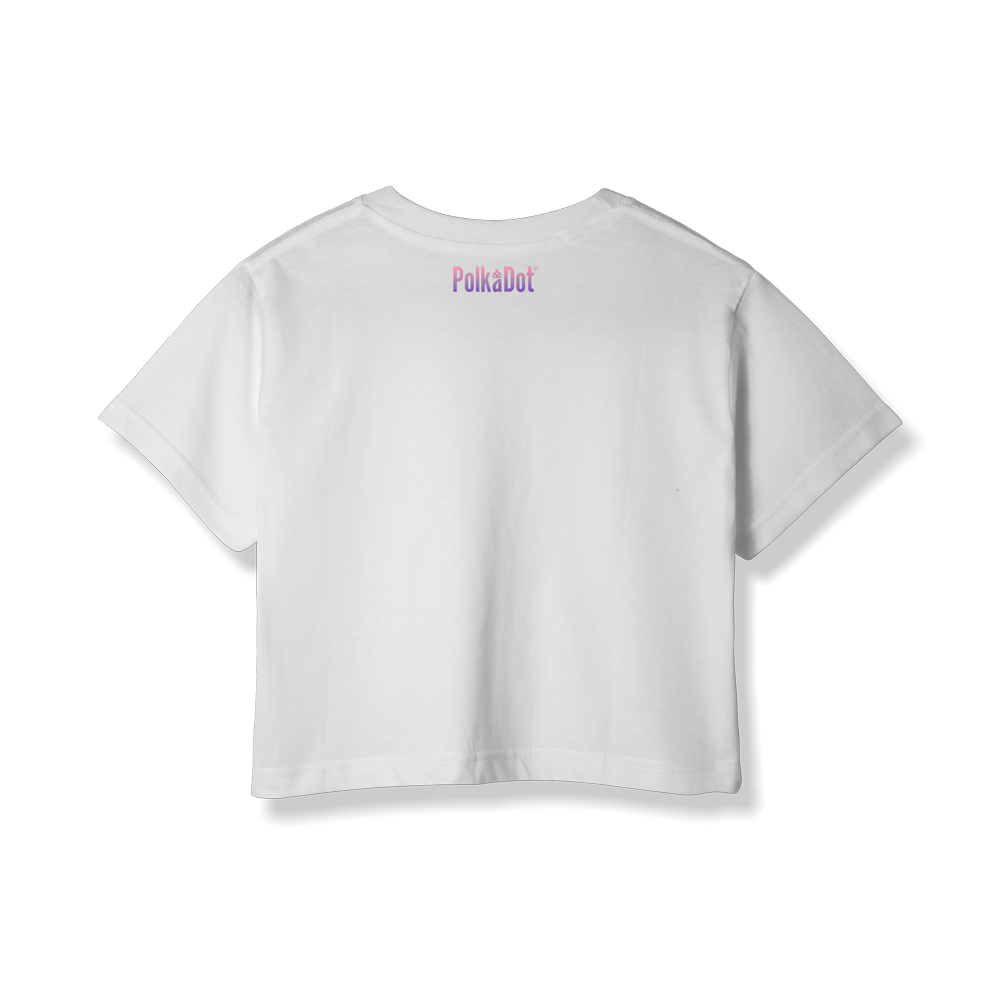 Embroidered PolkaDot Crop Top