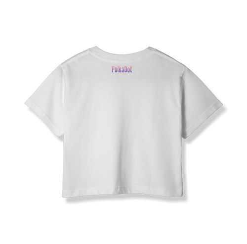 Embroidered PolkaDot Crop Top