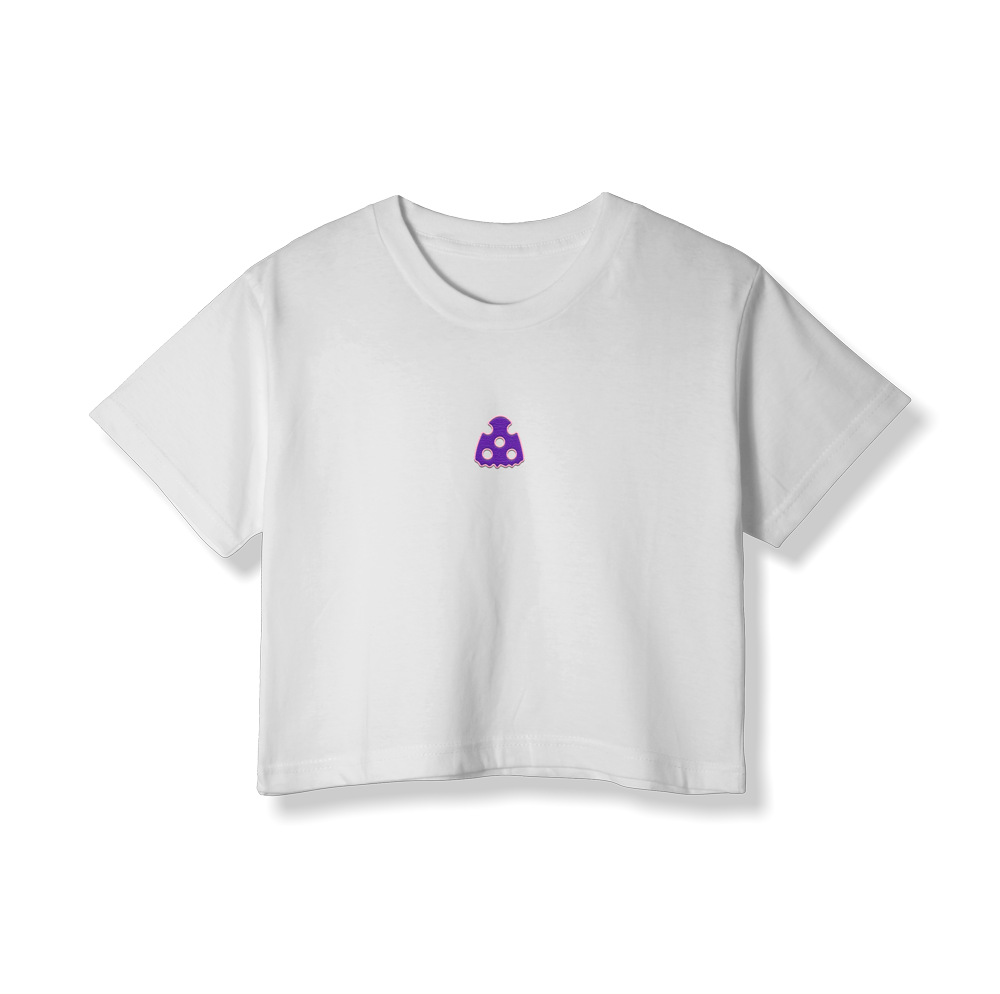Embroidered PolkaDot Crop Top