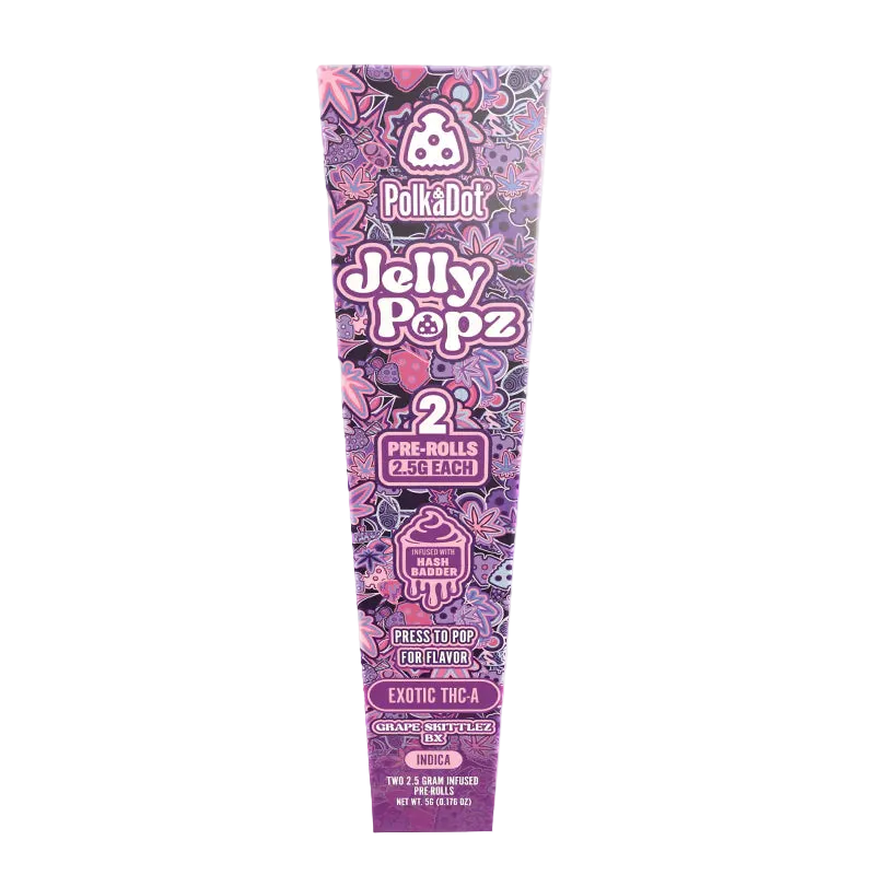Grape Skittlez BX | Indica | 2.5g Jelly Popz Exotic THC-A Pre-Rolls