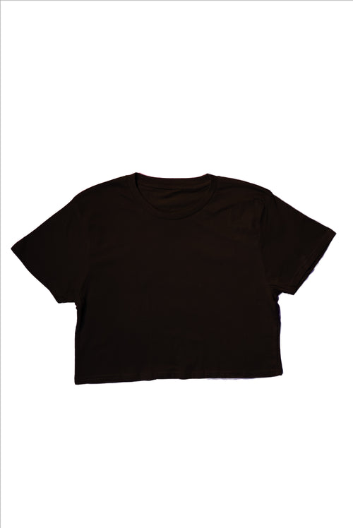 Polk A Dot Crop Top - Black