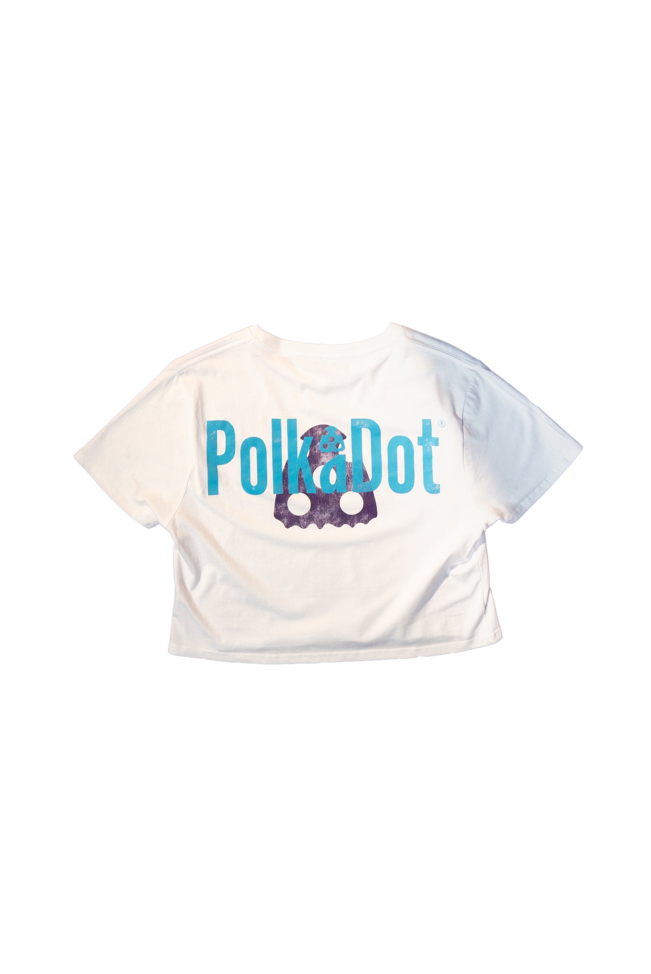 Polk A Dot Crop Top - White