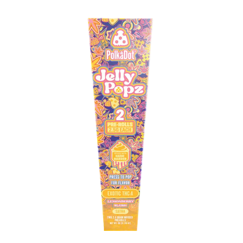 Lemonberry Slush | Sativa | 2.5g Jelly Popz Exotic THC-A Pre-Rolls