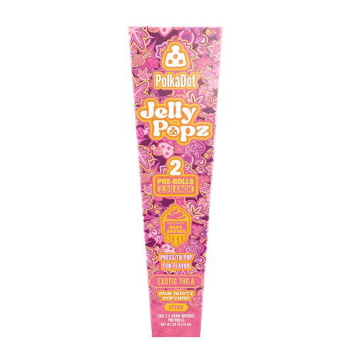 Pink Runtz Popcorn | Hybrid | 2.5g Jelly Popz Exotic THC-A Pre-Rolls