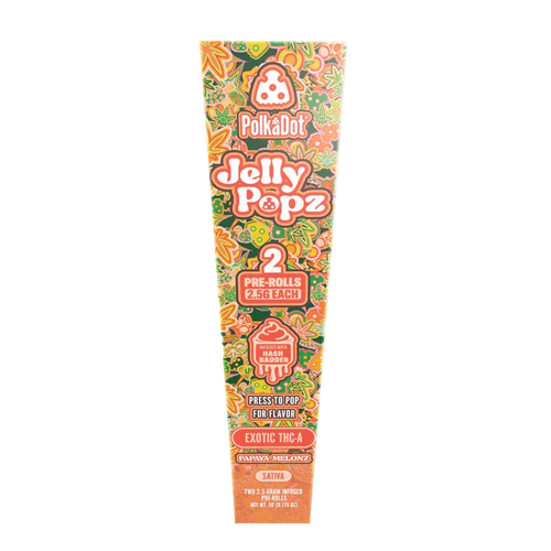 Papaya Melonz | Sativa | 2.5g Jelly Popz Exotic THC-A Pre-Rolls
