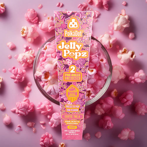 Pink Runtz Popcorn | Hybrid | 2.5g Jelly Popz Exotic THC-A Pre-Rolls