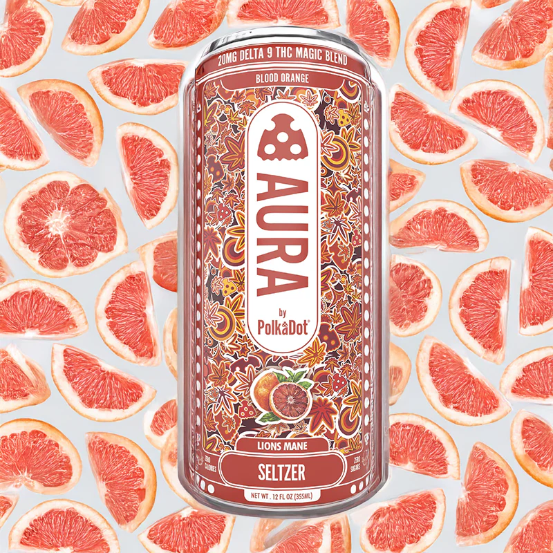 Blood Orange 20mg D9 THC Magic Blend Seltzer
