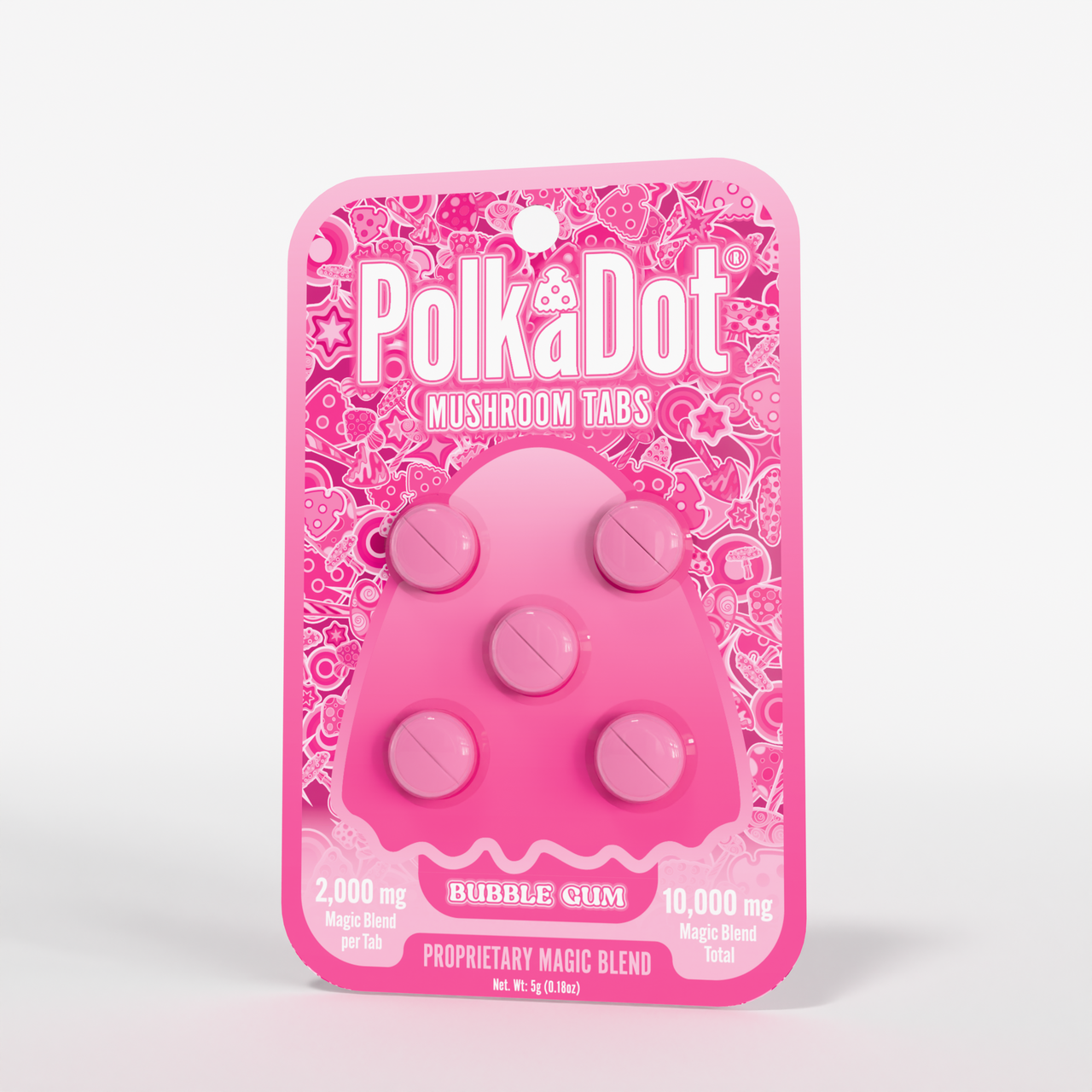 Mushroom Tab - Bubble Gum - Blister Card (5)