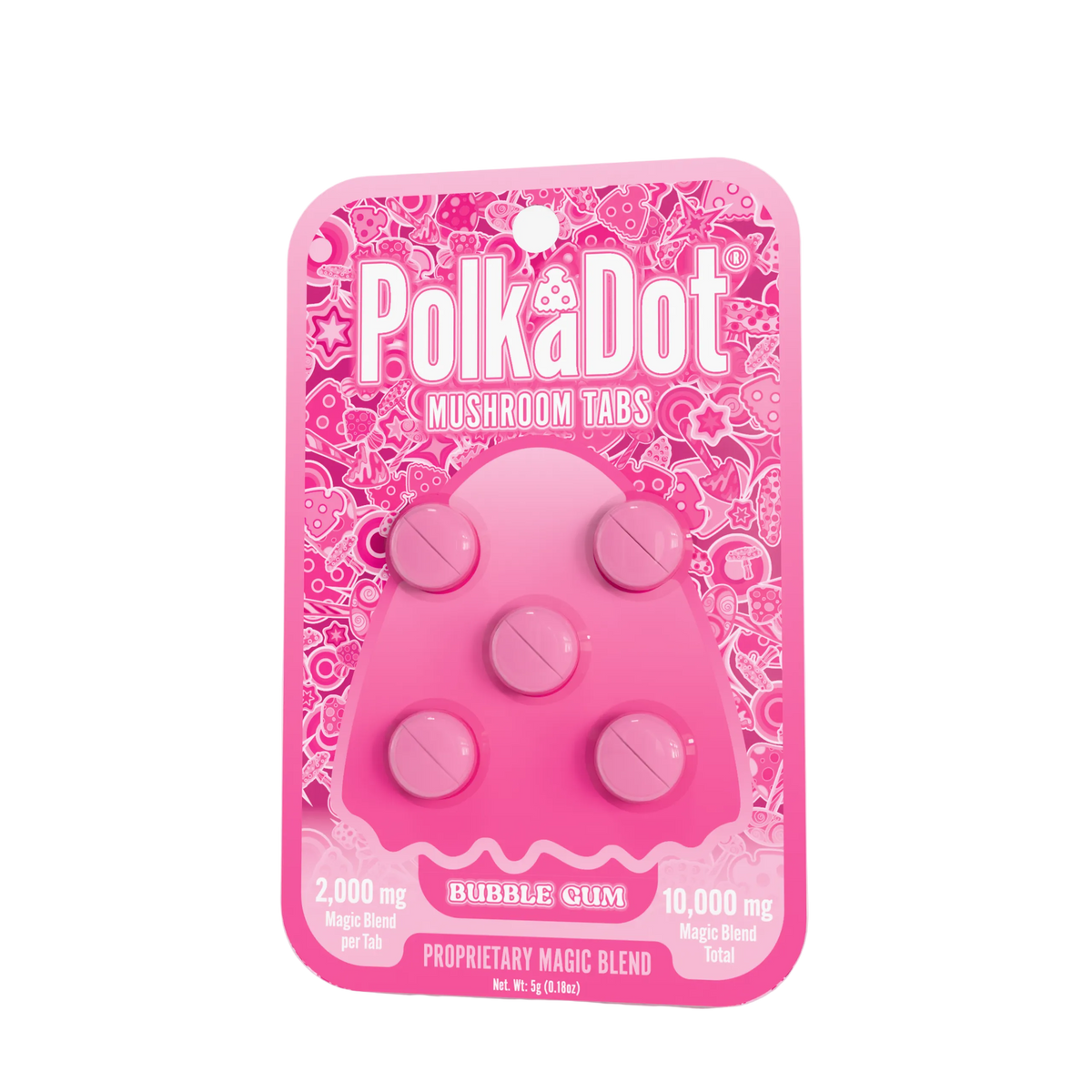 Mushroom Tab - Bubble Gum - Blister Card (5)