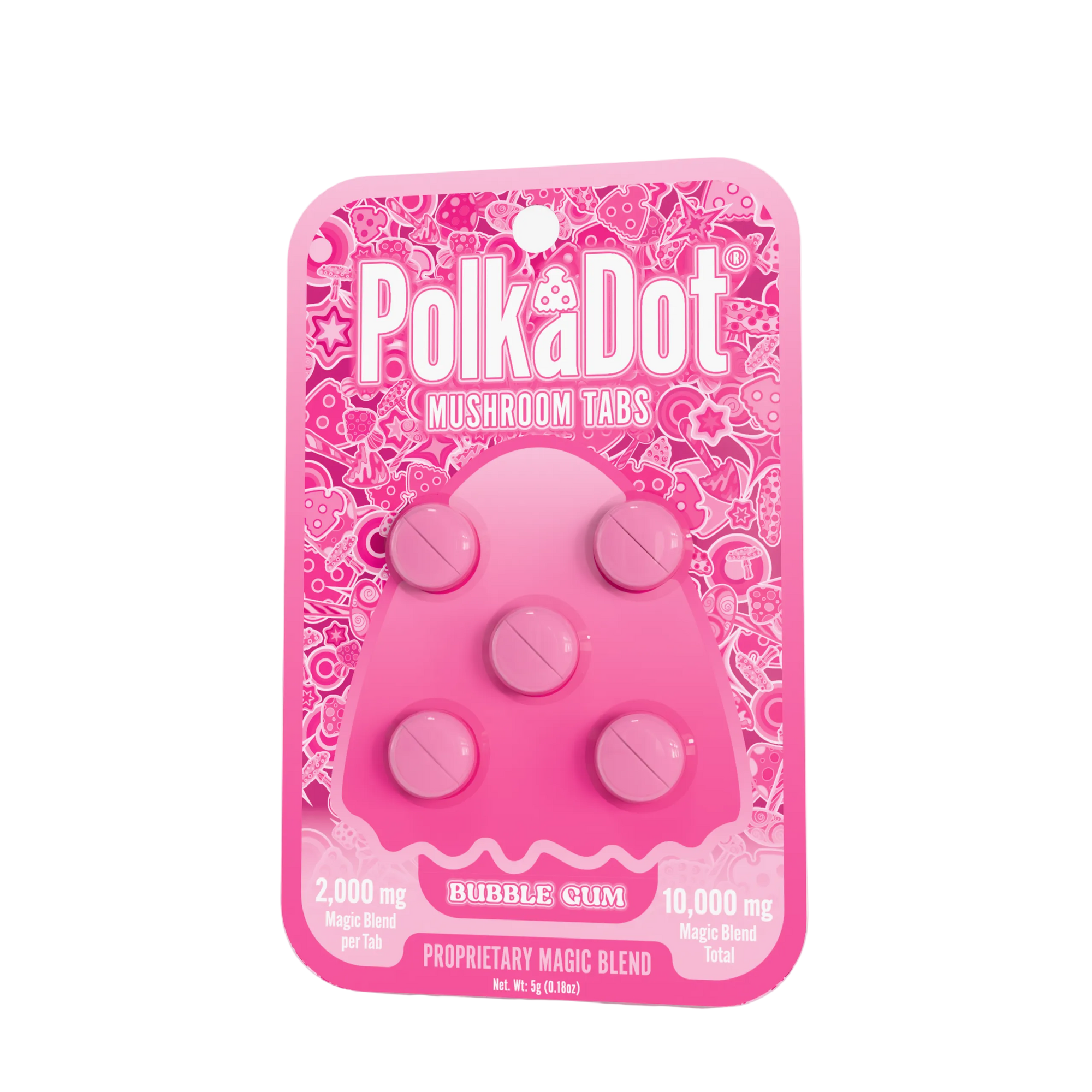 Mushroom Tab - Bubble Gum - Blister Card (5)
