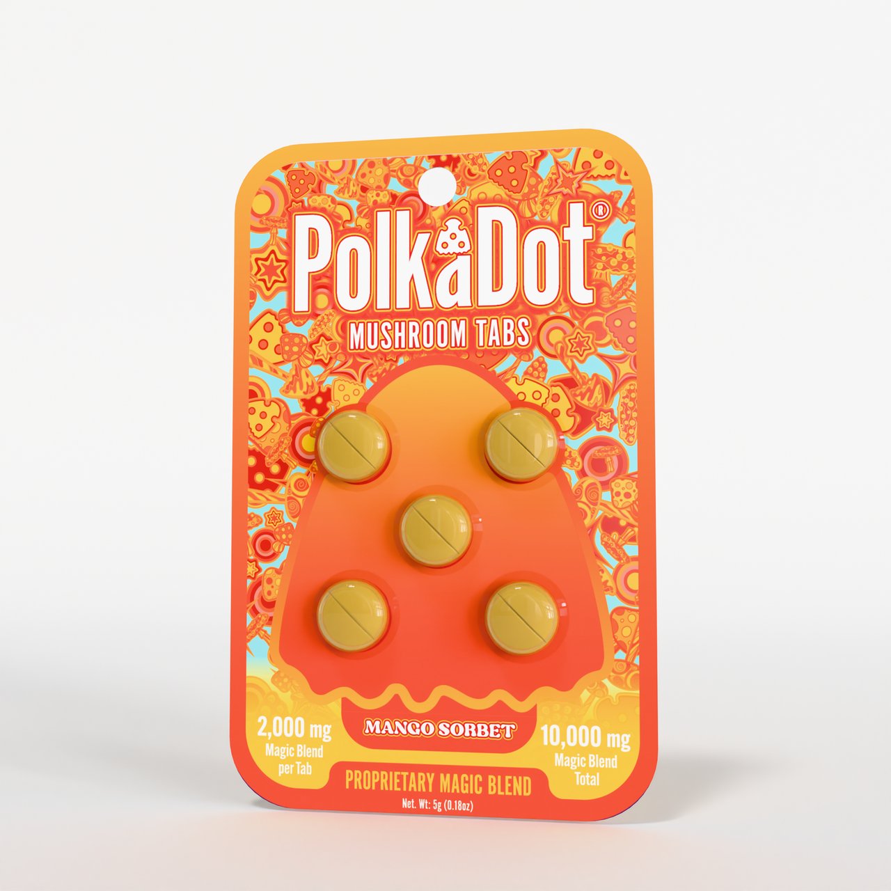 Mushroom Tab - Mango Sorbet - Blister Card (5)
