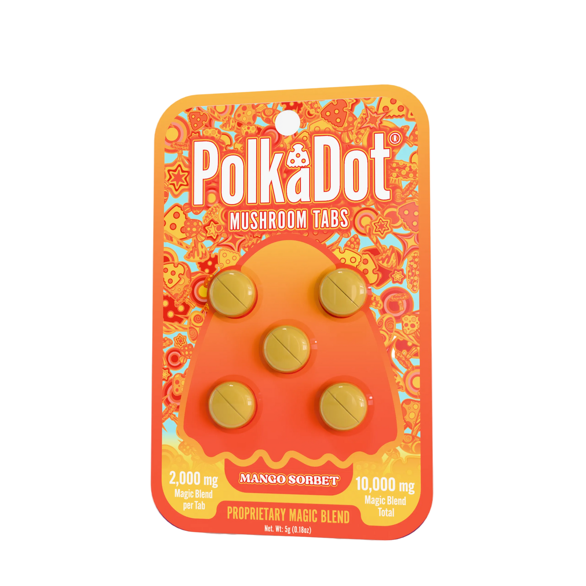 Mushroom Tab - Mango Sorbet - Blister Card (5)